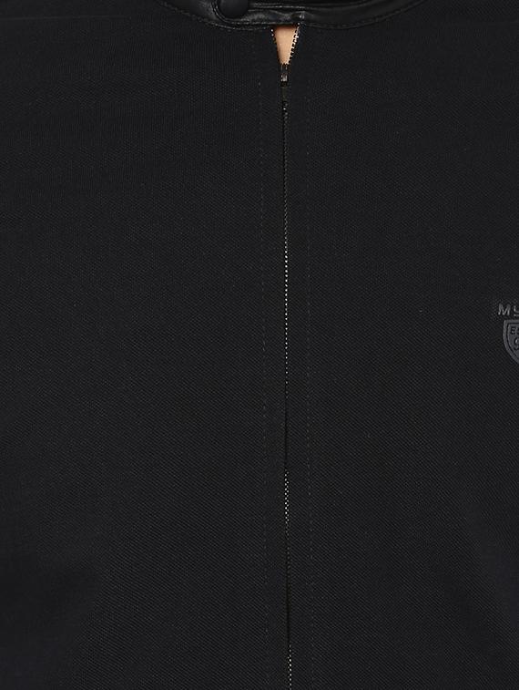 black cotton casual jacket - 14504816 - Standard Image - 3