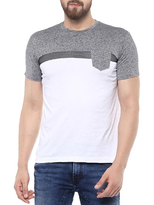 white cotton pocket t-shirt - 14504833 - Standard Image - 0