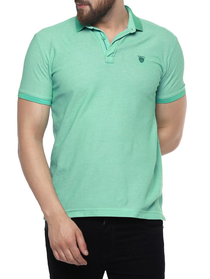 light blue cotton t-shirt - 14504835 - Zoom Image - 0