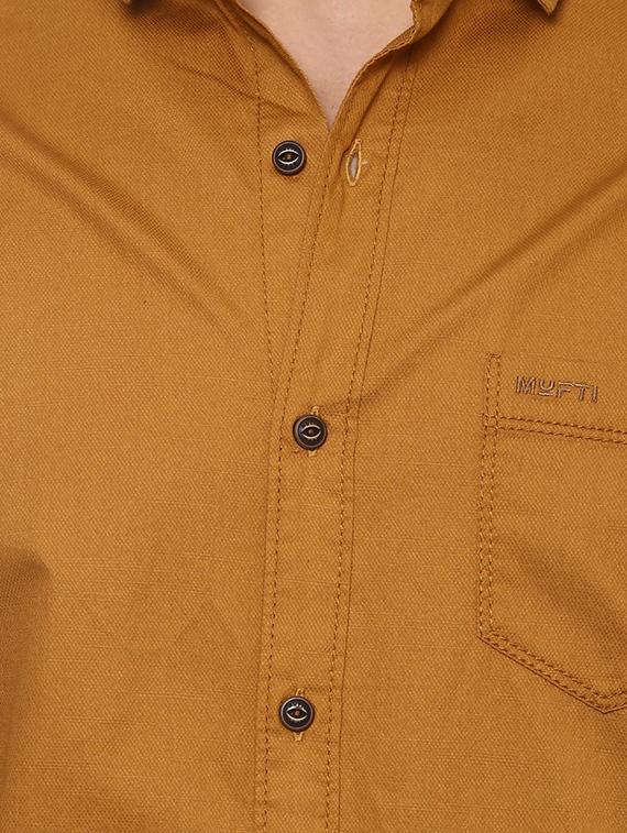 brown cotton casual shirt - 14504854 - Standard Image - 3