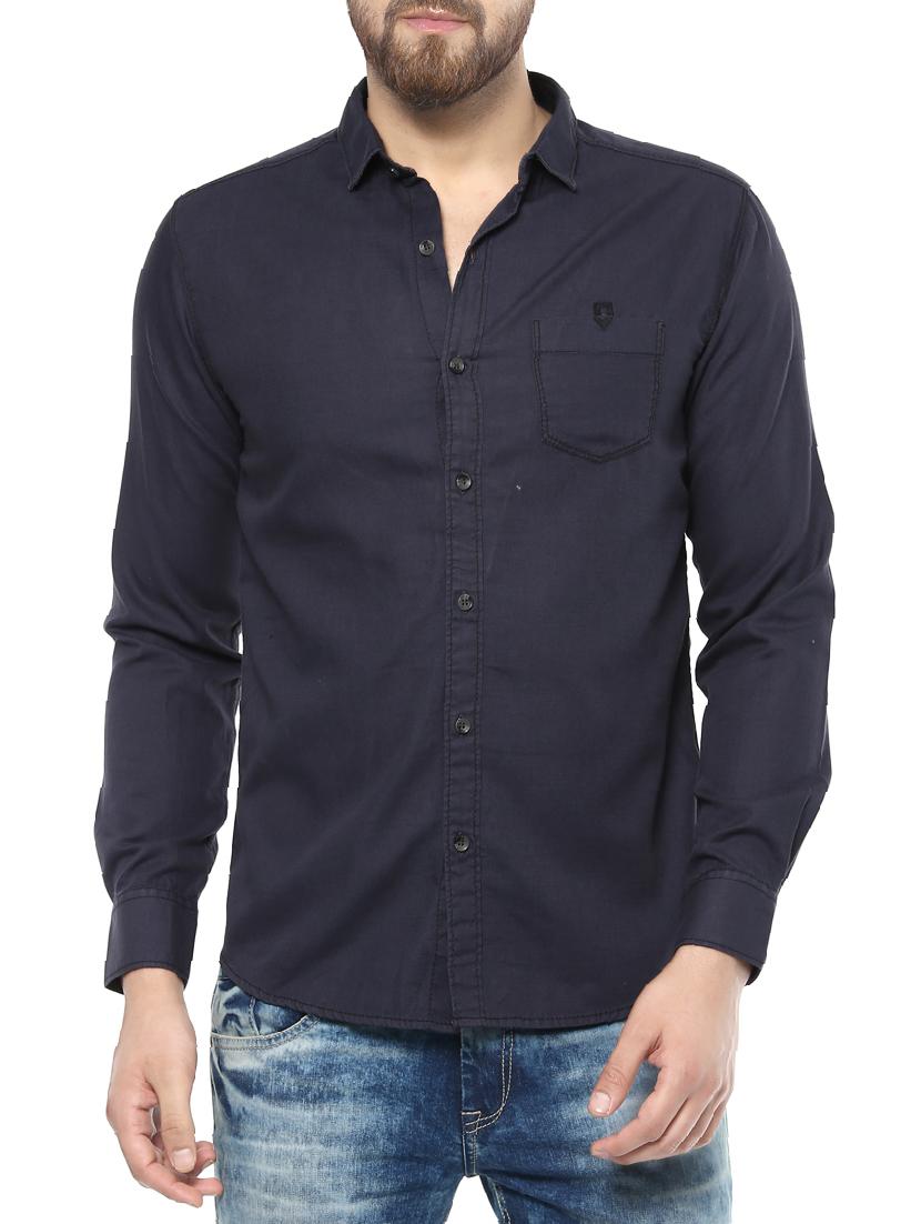grey cotton casual shirt - 14504867 - Zoom Image - 0