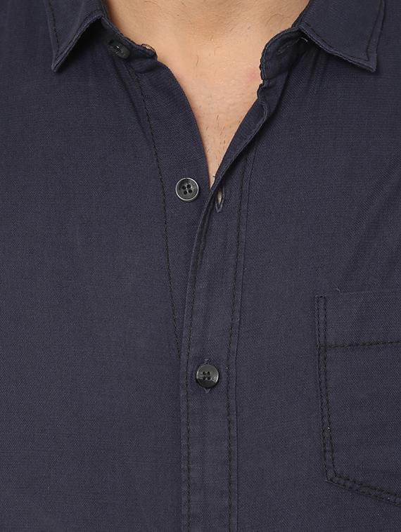 grey cotton casual shirt - 14504867 - Standard Image - 3