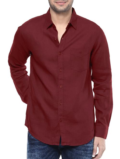 red cotton casual shirt - 14504962 - Standard Image - 0