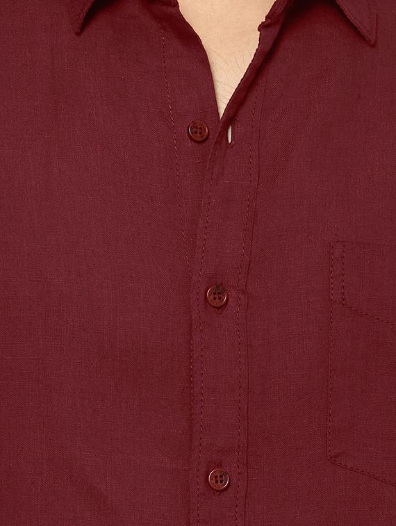 red cotton casual shirt - 14504962 - Standard Image - 3