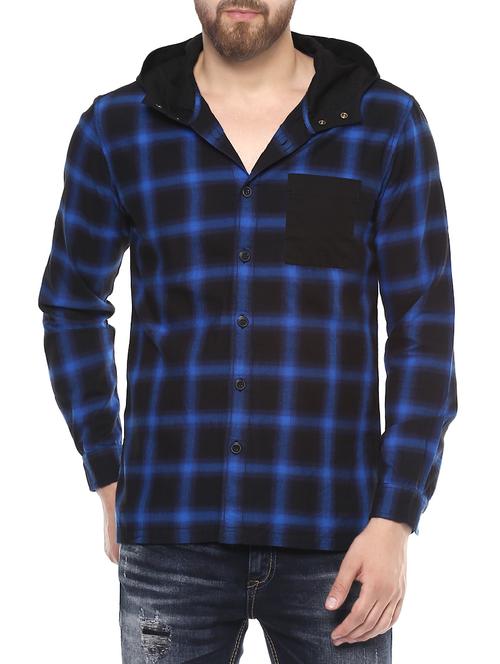 blue cotton casual shirt - 14504966 - Standard Image - 0