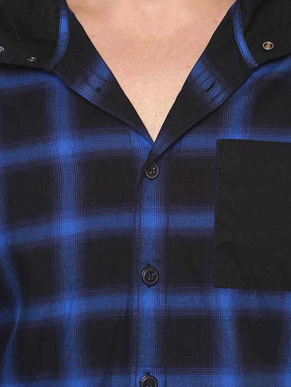 blue cotton casual shirt - 14504966 - Standard Image - 3