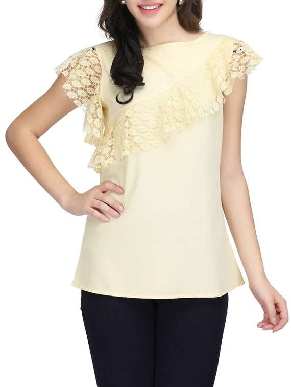 women's ruffle boat neck top