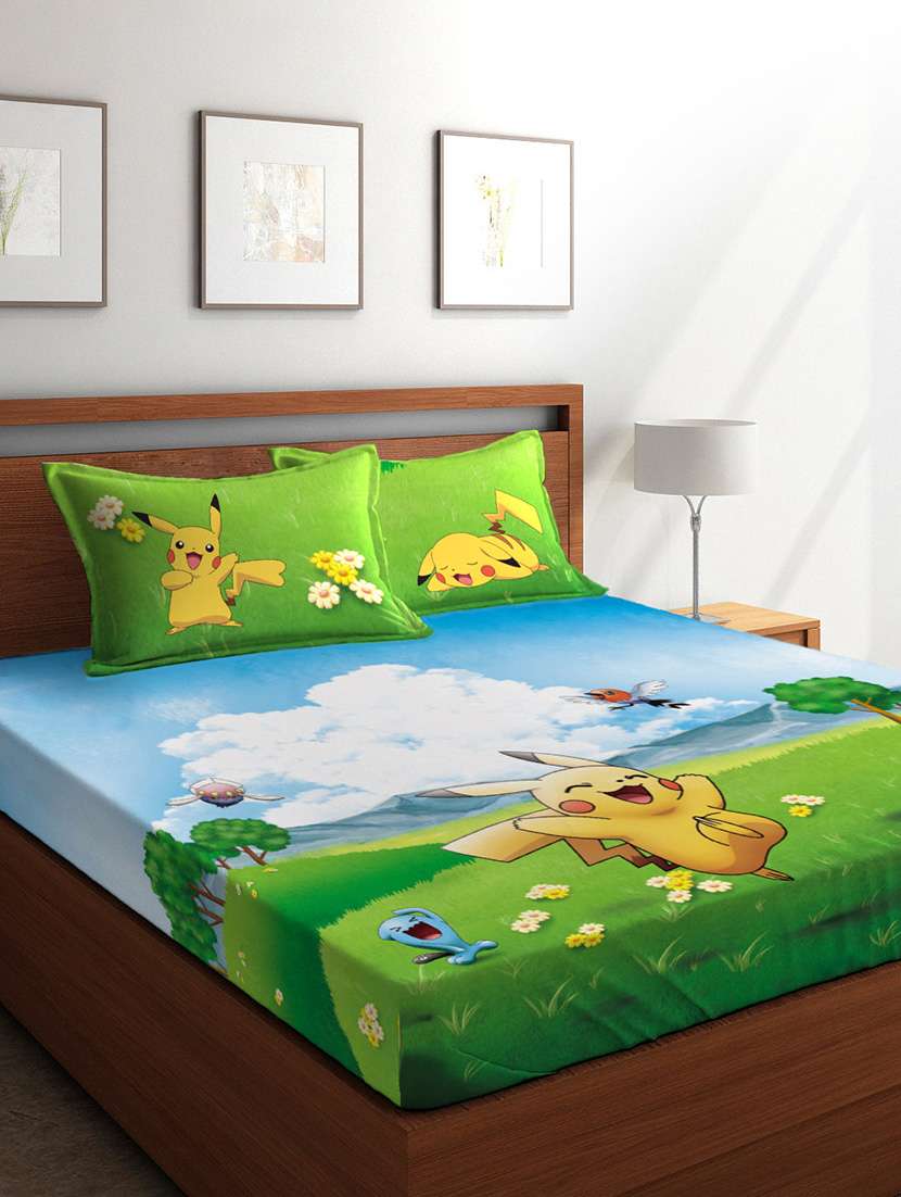 Buy online Pokemon King Bedsheet With Pillow Covers from baby