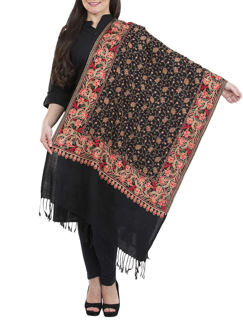 Winter Shawl Black Shawl Online Buy Online Black Woolen Shawls