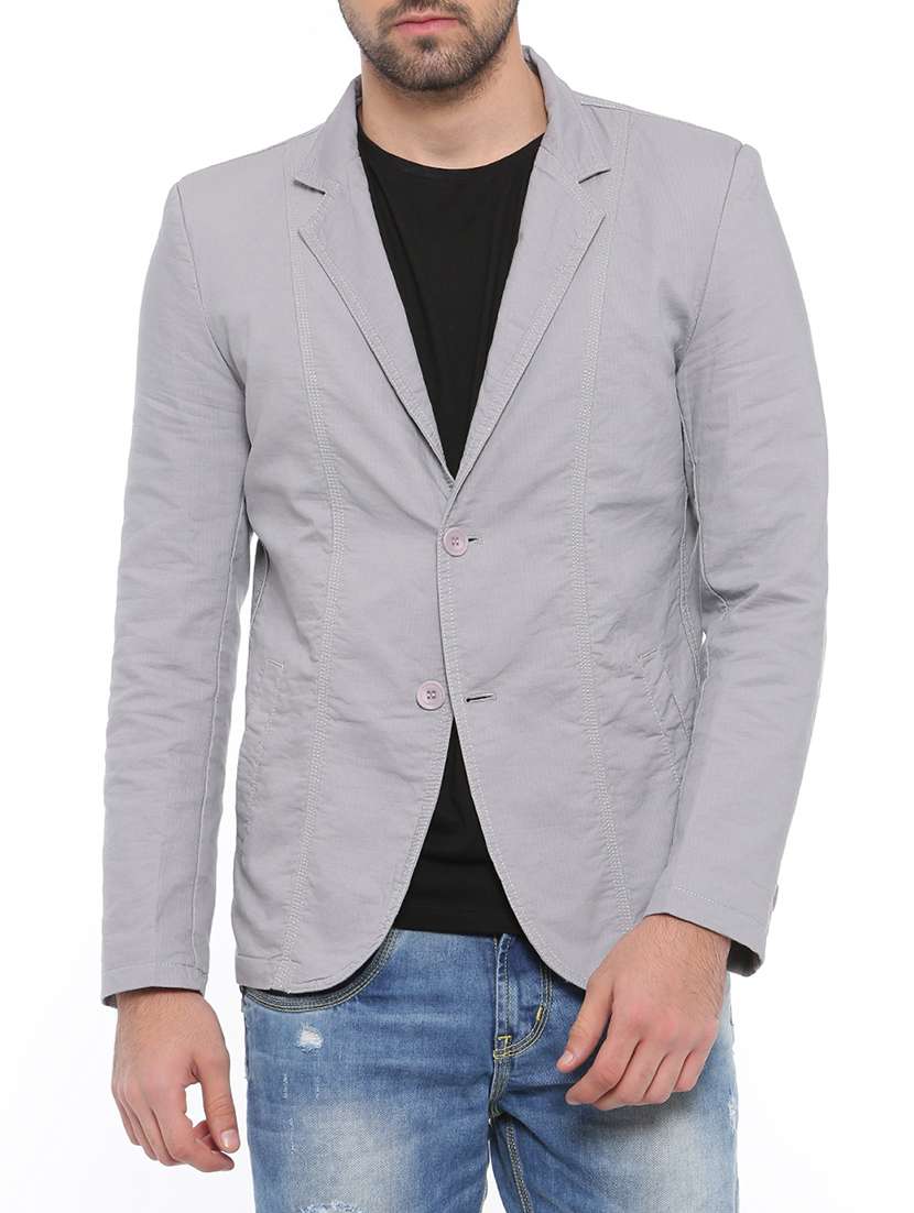 grey casual blazer