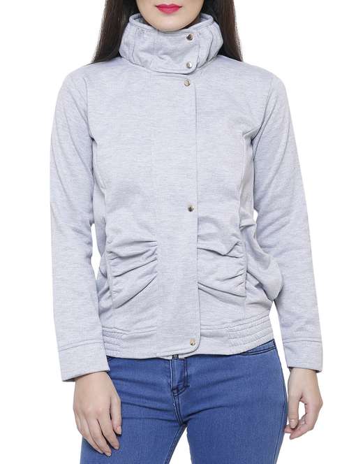 grey bomber/biker jacket - 14528491 -  Standard Image - 0