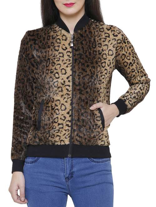 brown faux fur jacket - 14528492 - Standard Image - 0