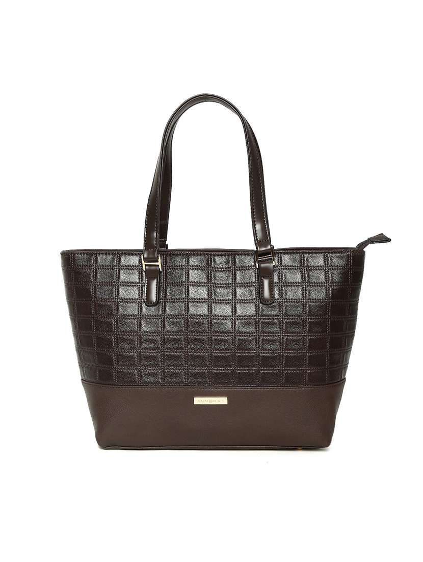brown leatherette  regular handbag - 14530322 -  Zoom Image - 0