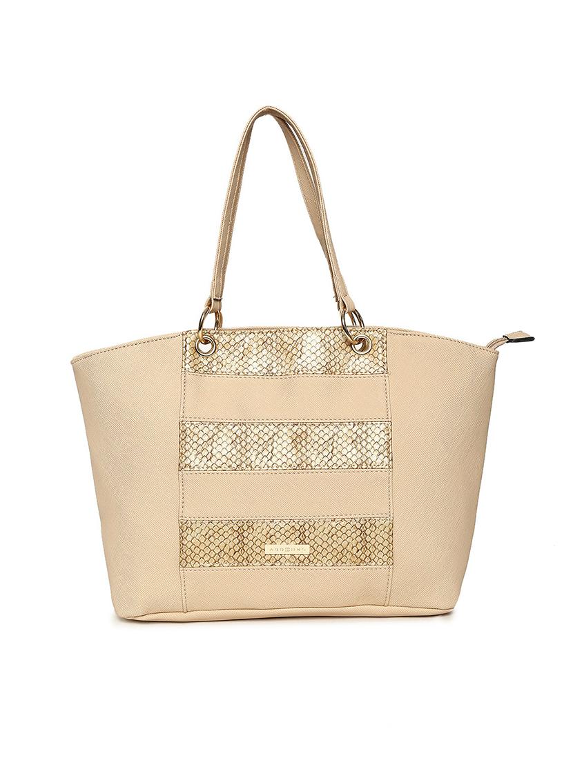 beige leatherette regular handbag - 14530324 - Zoom Image - 0