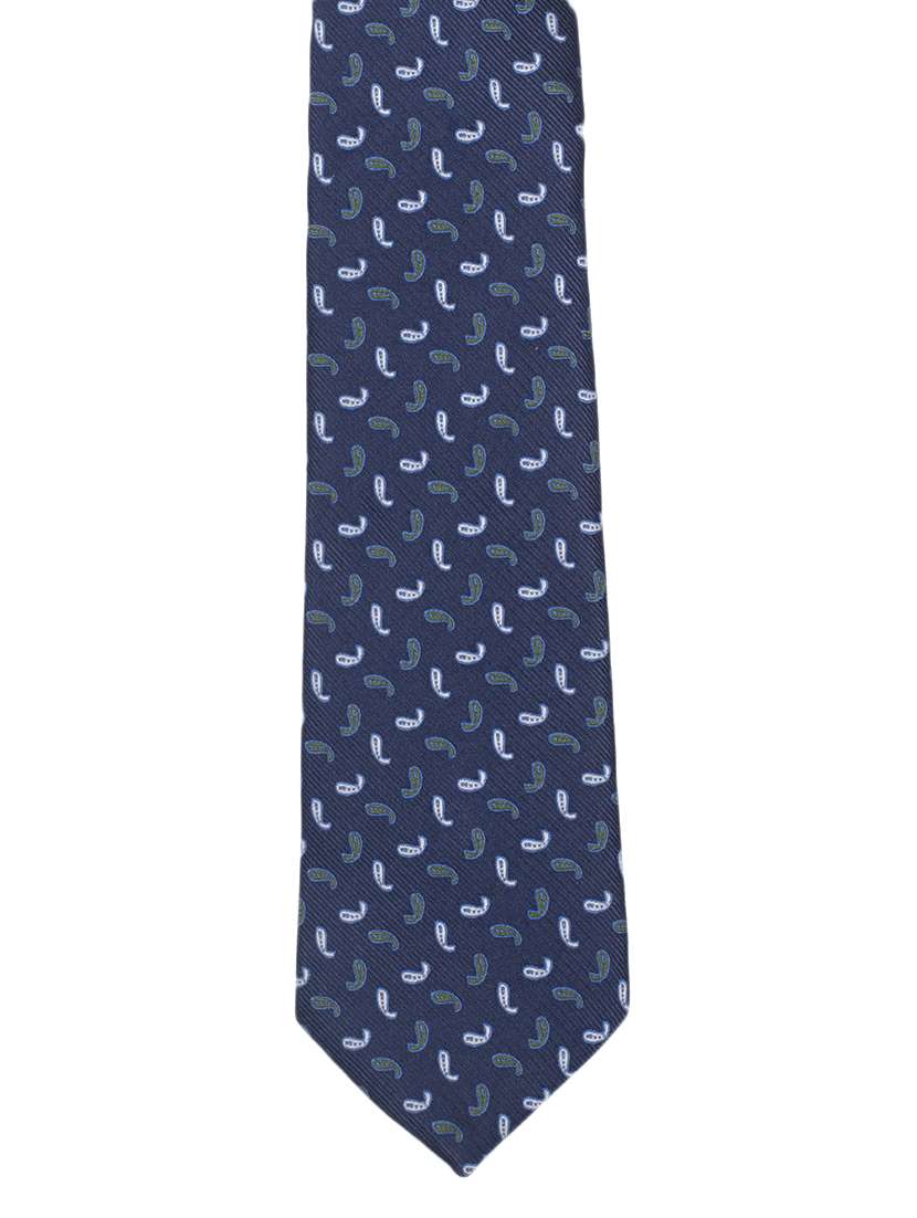 blue micro fibre tie - 14531199 - Standard Image - 3