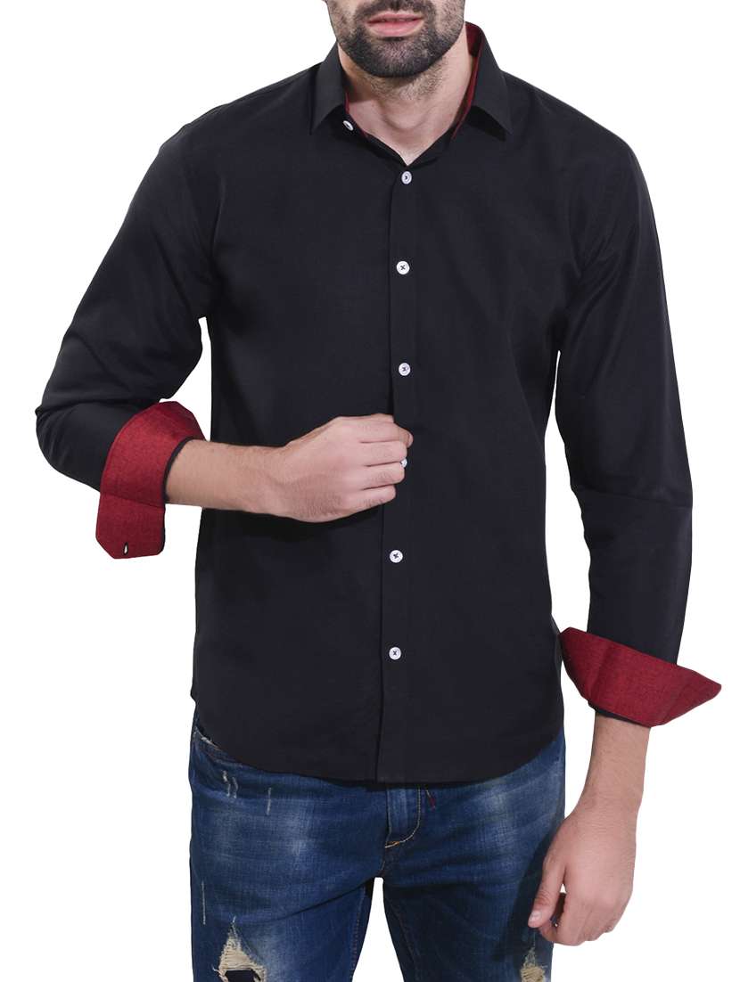 black cotton casual shirt