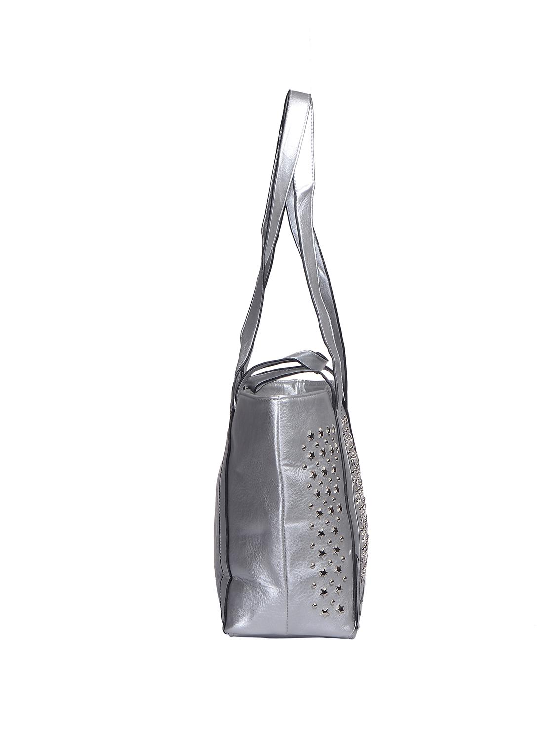 silver regular handbag - 14543876 - Standard Image - 3