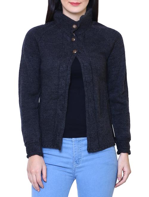 dark grey woolen cardigan - 14544384 -  Standard Image - 0