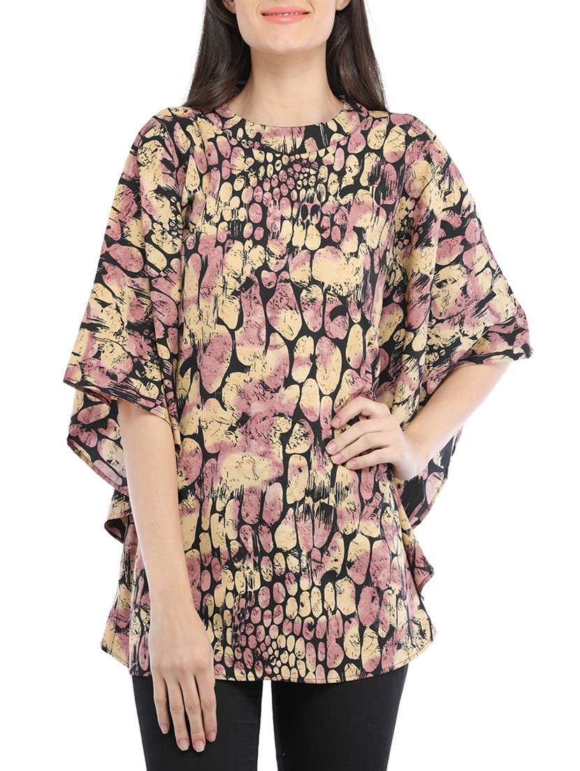 Multicolored Printed Kaftan Top 