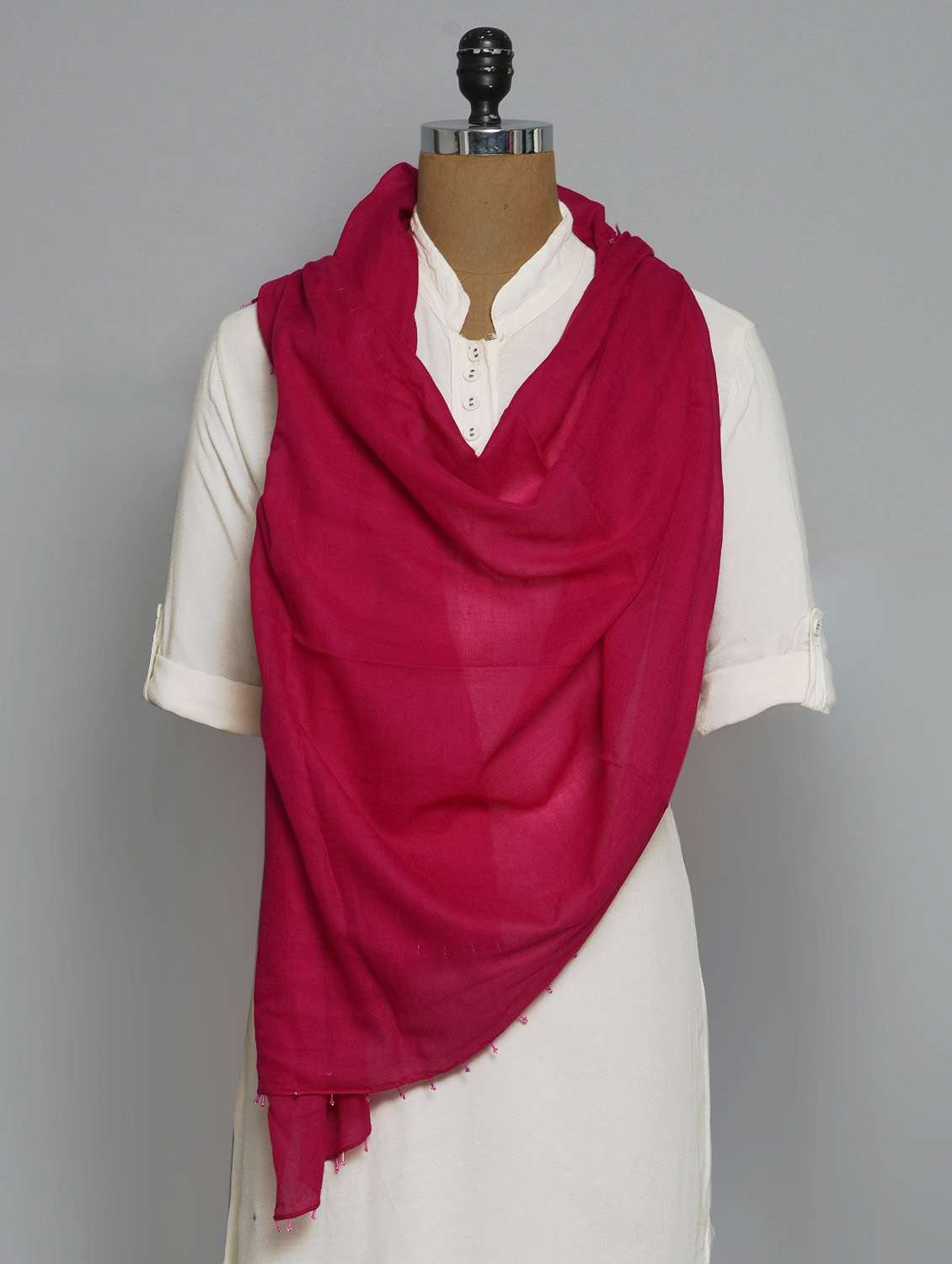 women's solid print stole