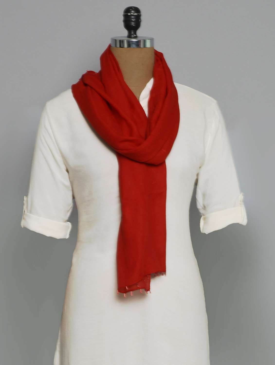 women's solid print stole - 14556742 - Zoom Image - 0