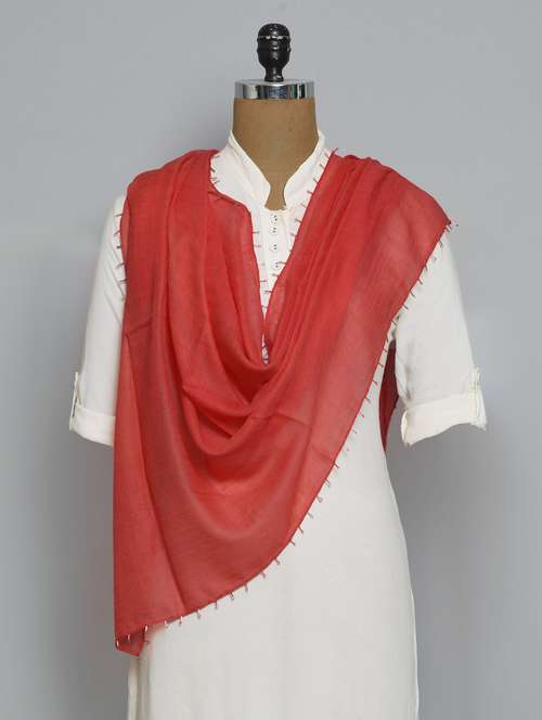women's solid print stole - 14556745 - Standard Image - 0