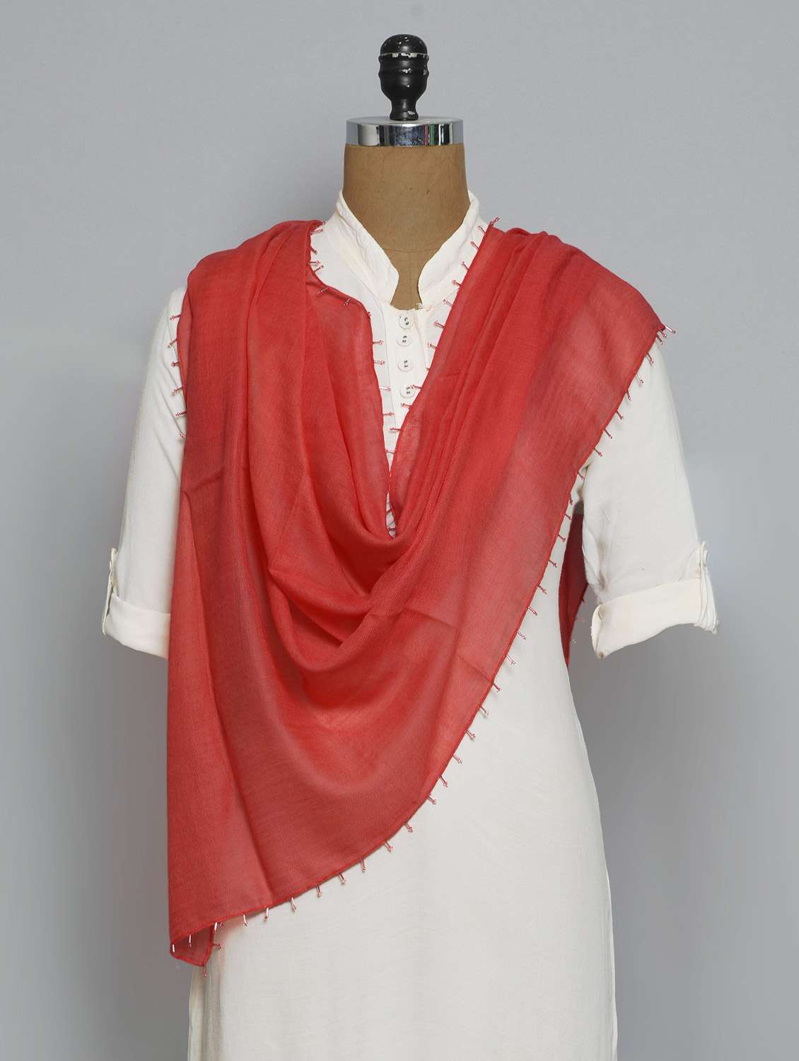 women's solid print stole