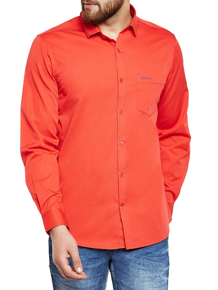 red cotton casual shirt - 14559849 - Zoom Image - 0