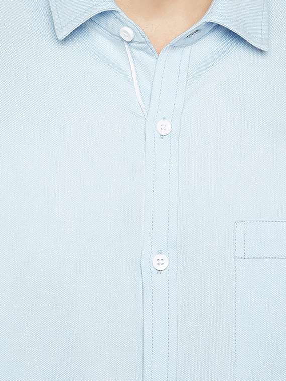light blue cotton casual shirt - 14559858 -  Standard Image - 3