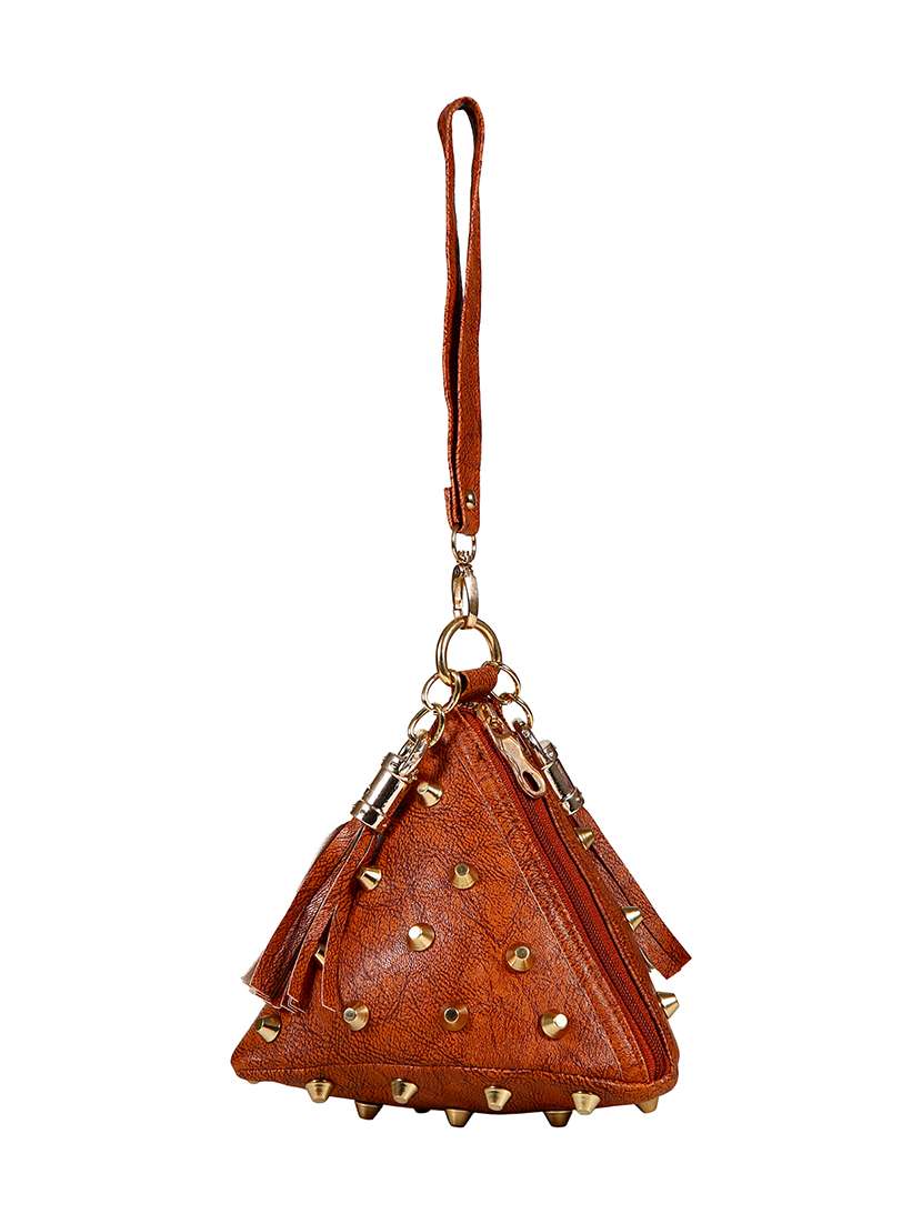 brown leatherette sling bag - 14559948 - Standard Image - 3