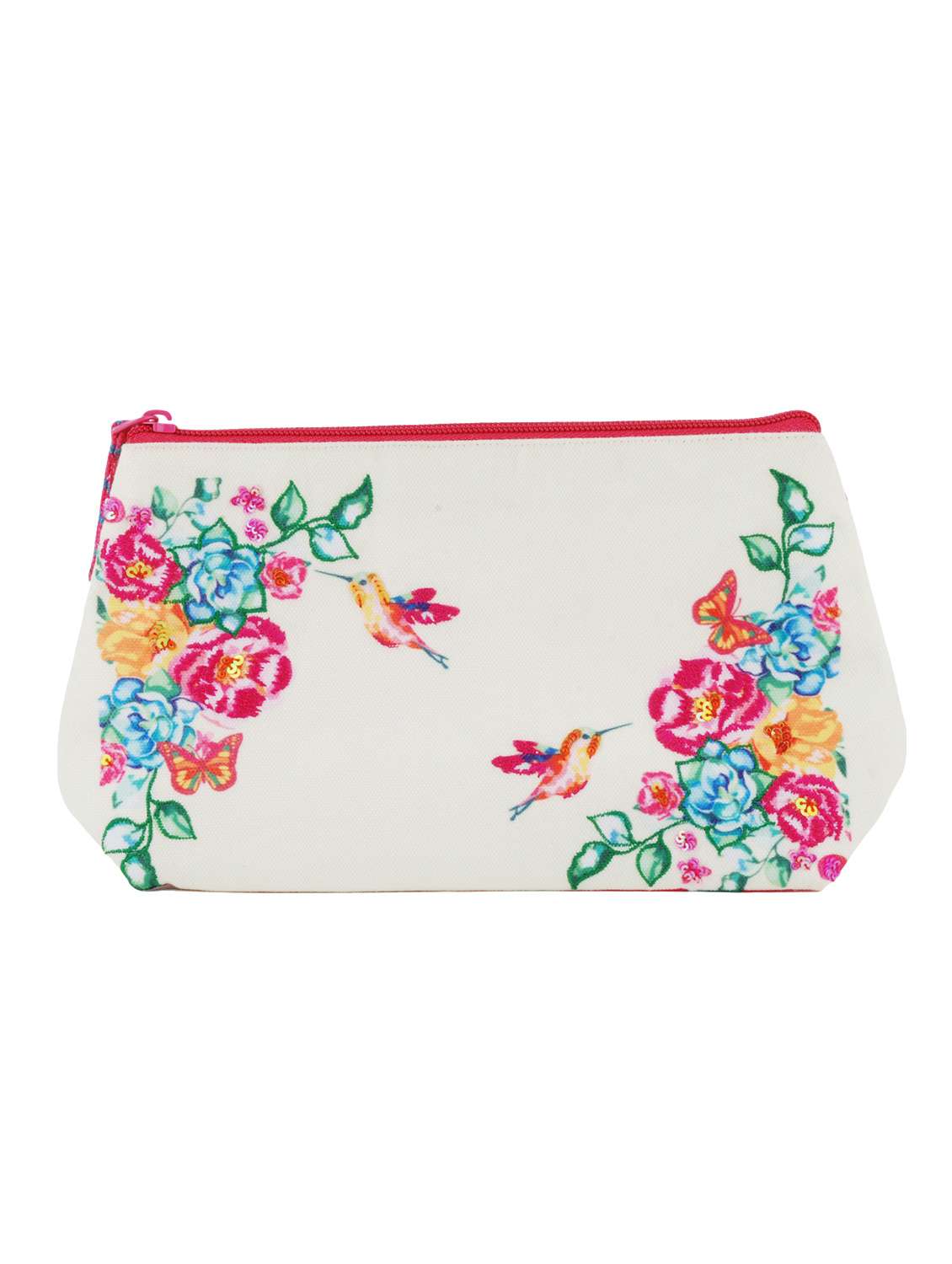 white canvas regular pouch