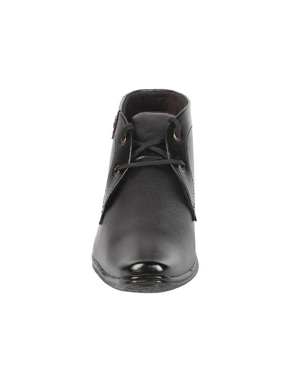 black leatherette formal derby - 14561834 -  Standard Image - 3