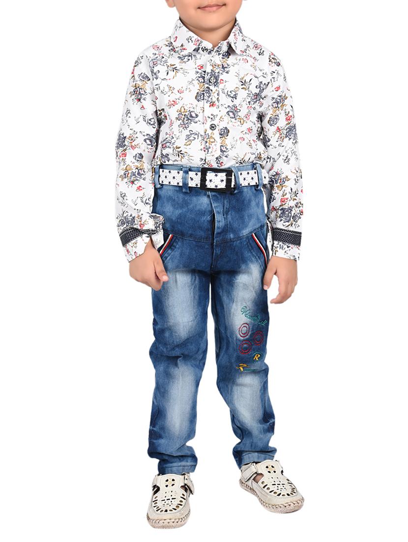 blue denim full length set - 14562585 - Standard Image - 3