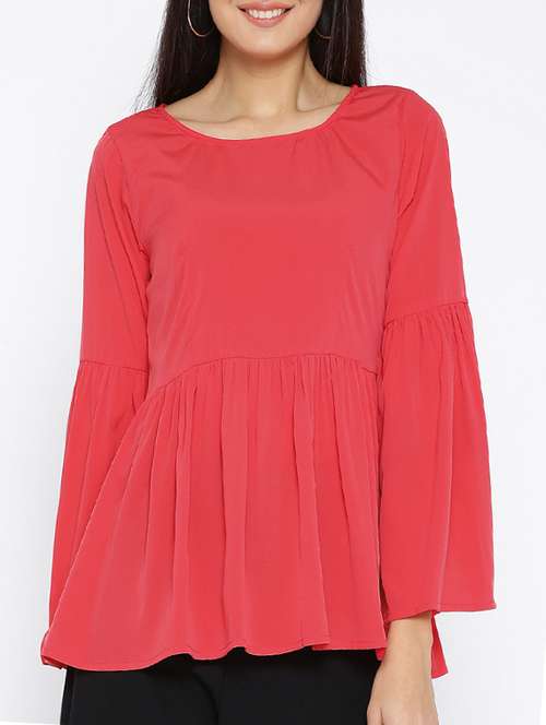women's a line round neck top - 14562639 -  Standard Image - 0