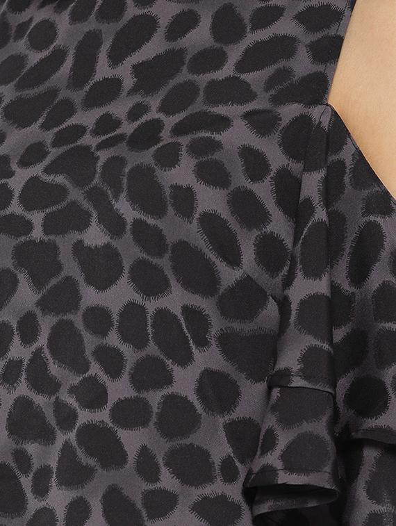 black printed crepe top - 14562653 - Standard Image - 3