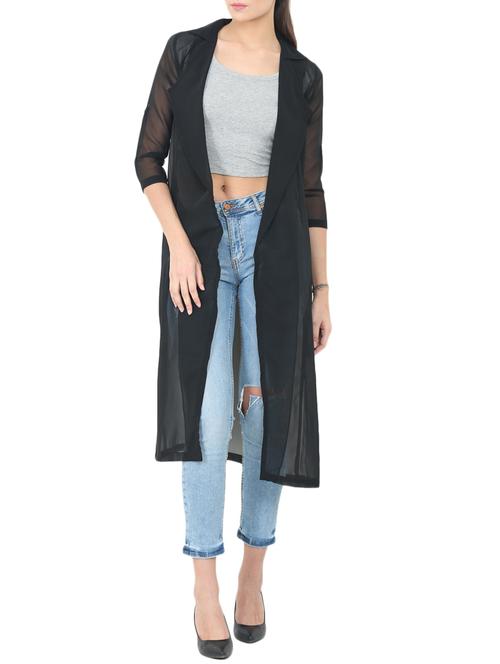 solid black long shrug - 14564681 - Standard Image - 0