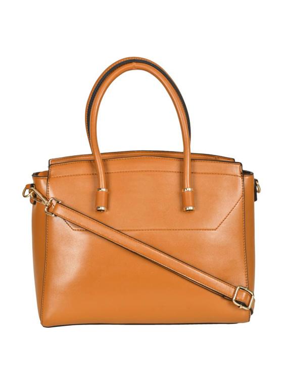 tan leatherette handbag - 14566672 - Zoom Image - 0