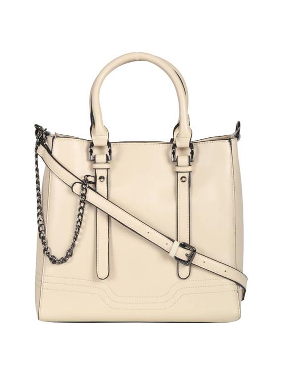 beige leatherette handbag - 14566676 -  Zoom Image - 0