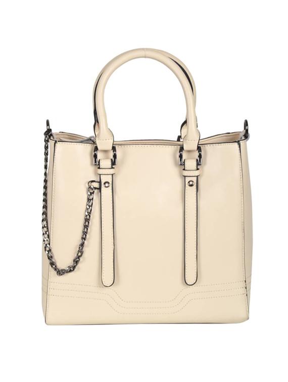 beige leatherette handbag - 14566676 - Standard Image - 3