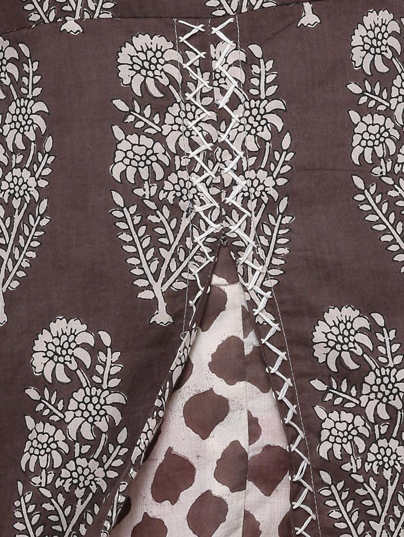 cowl printed ethnic dress - 14568207 - Standard Image - 3