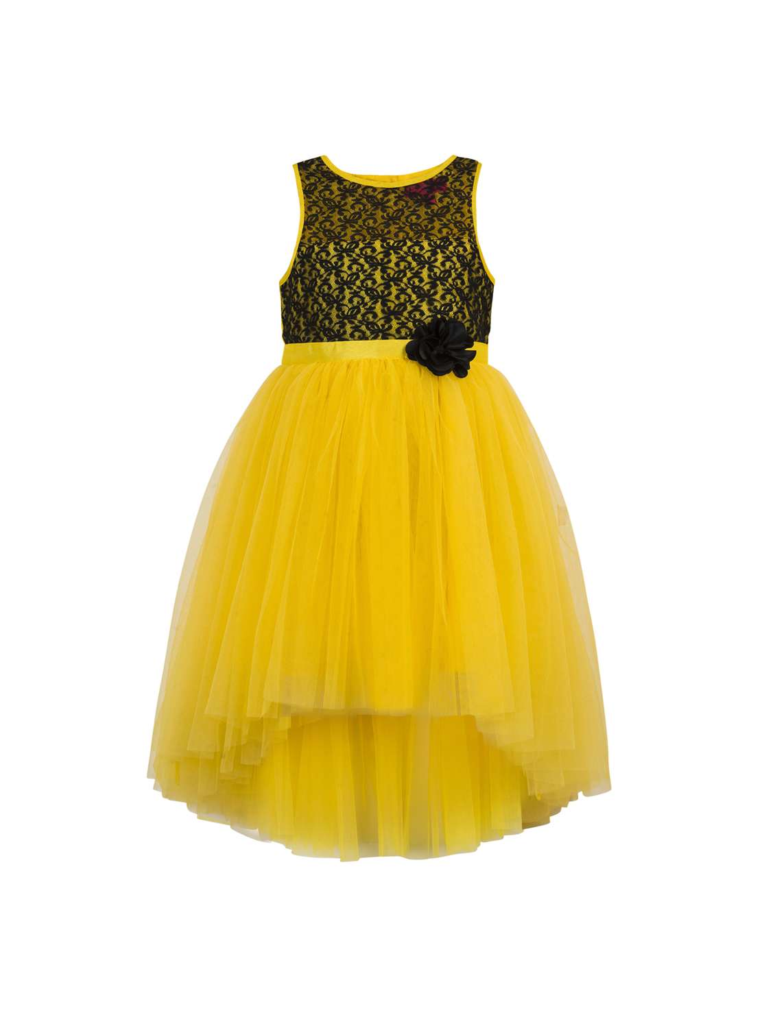 yellow net party gown - 14568432 -  Zoom Image - 0