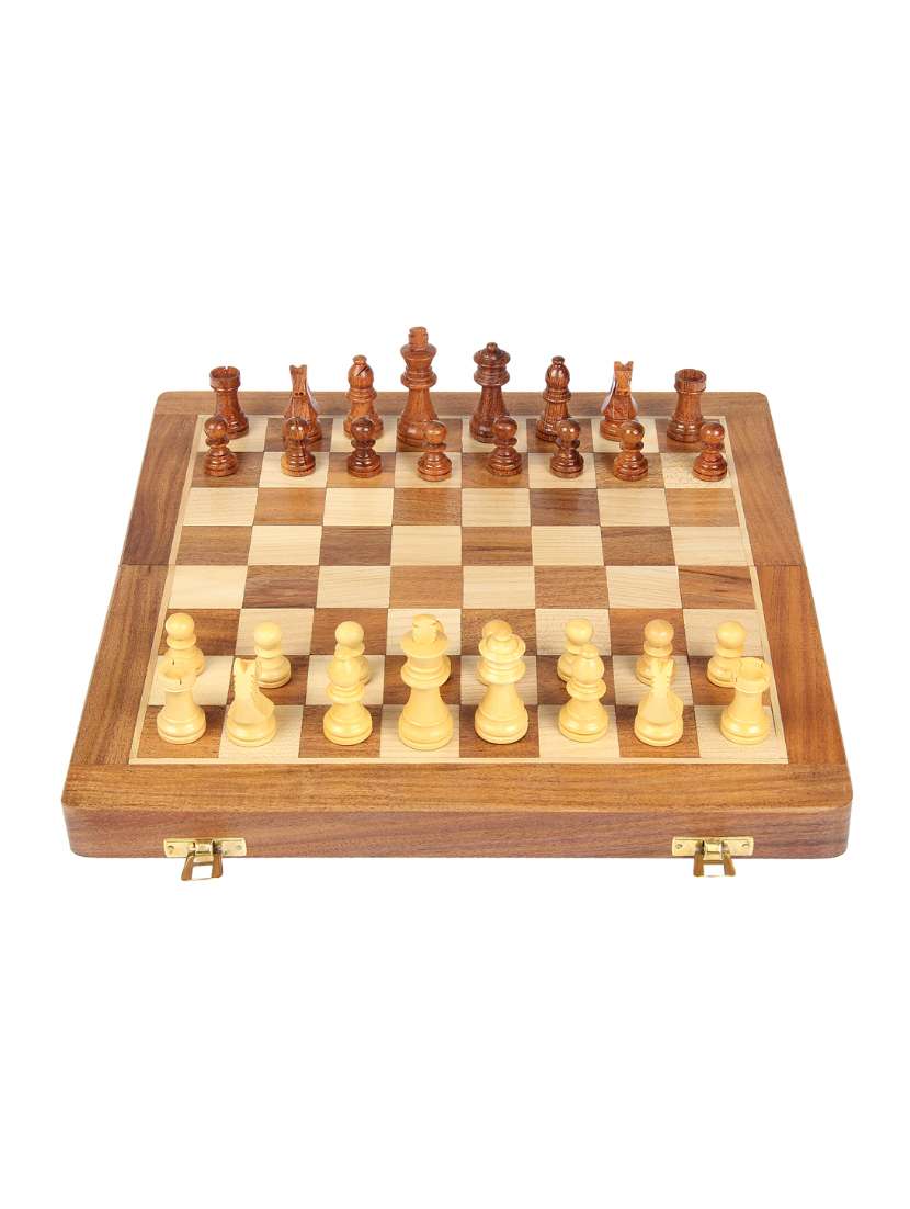 girja style magnetic crafted mohre with pure magnetic kiker or boxwood wooden chess board (12x12)