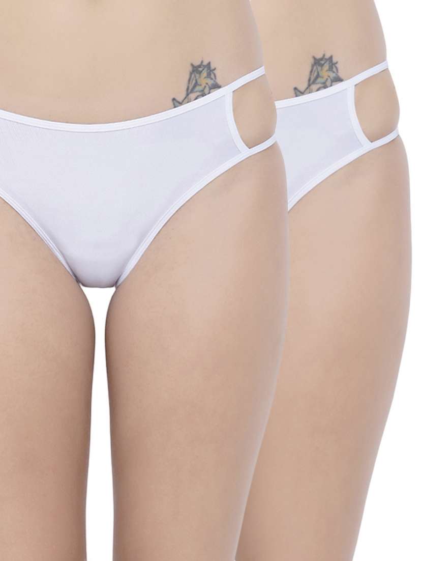 set of 2 white bikini panty