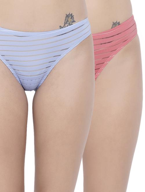 set of 2 multi colored striped panties - 14572789 - Standard Image - 0