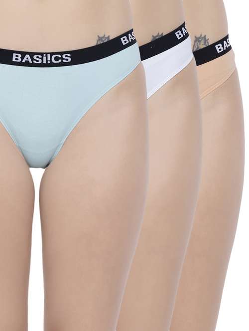 set of 3 solid bikini panties - 14572803 -  Standard Image - 0