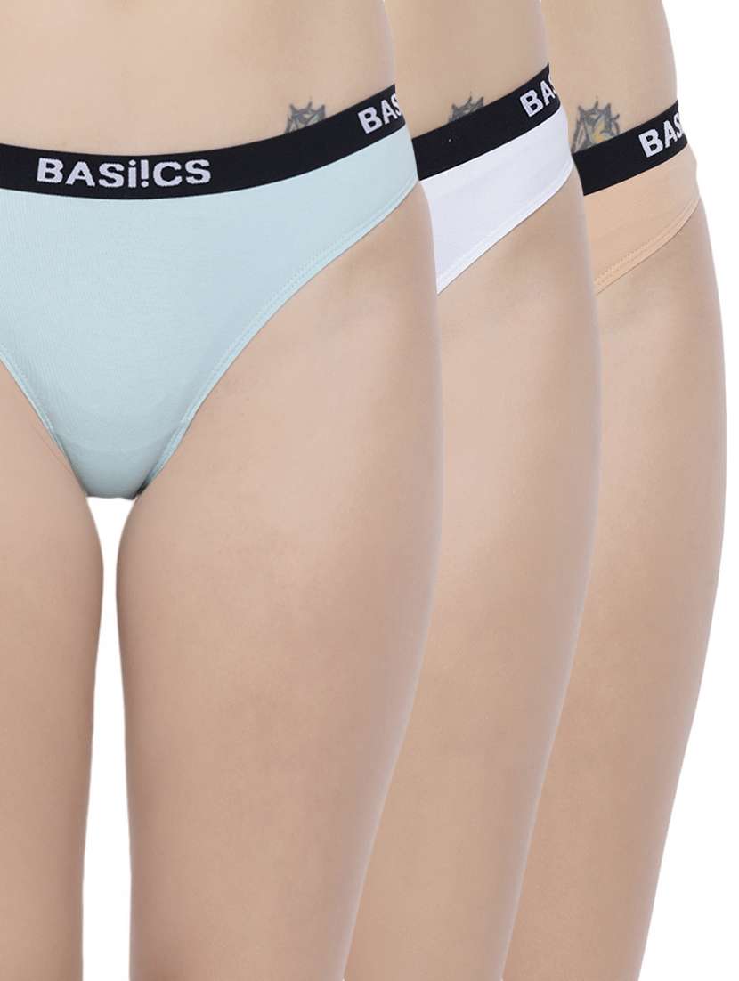 set of 3 solid bikini panties - 14572803 -  Zoom Image - 0