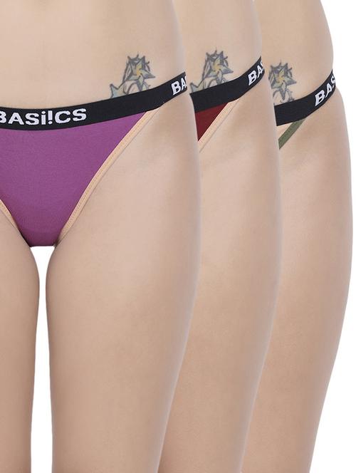 set of 3 low rise thong panties - 14572809 -  Standard Image - 0