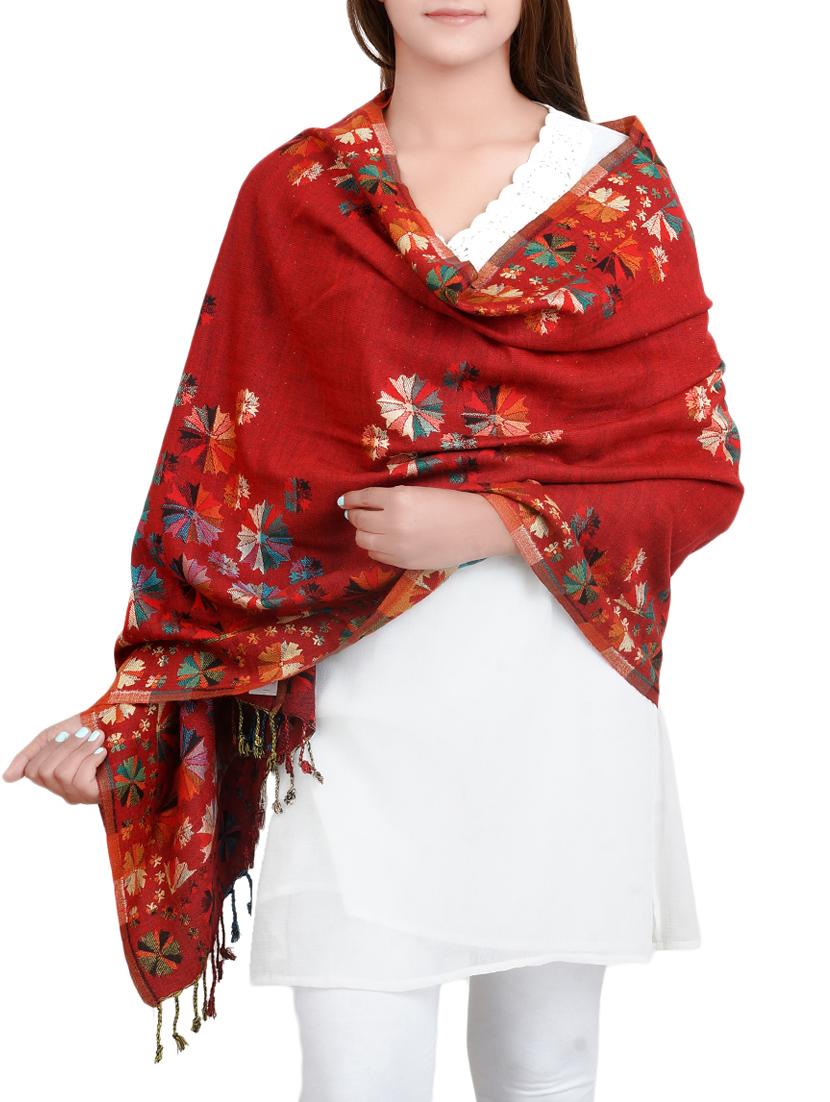 red viscose shawl - 14573345 -  Zoom Image - 0