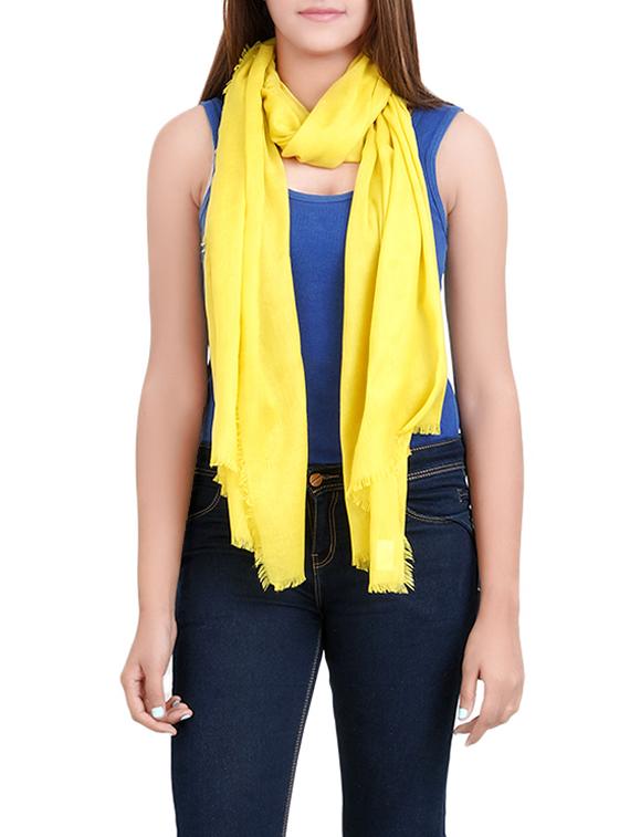 yellow viscose stole - 14573374 - Zoom Image - 0