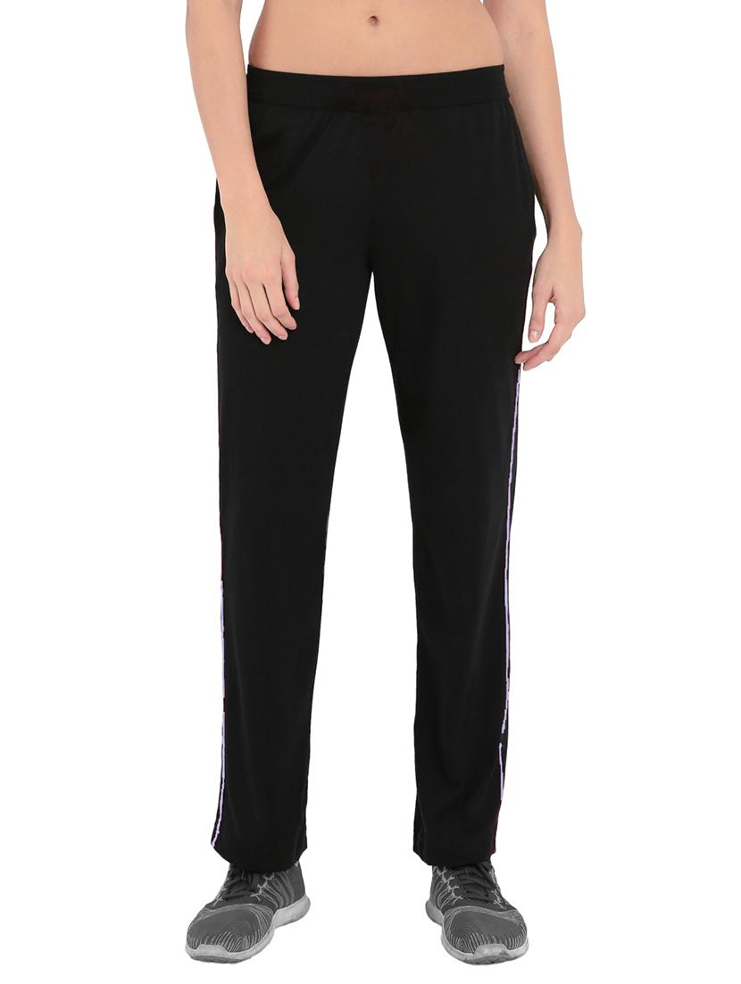black cotton track pants - 14574510 -  Zoom Image - 0